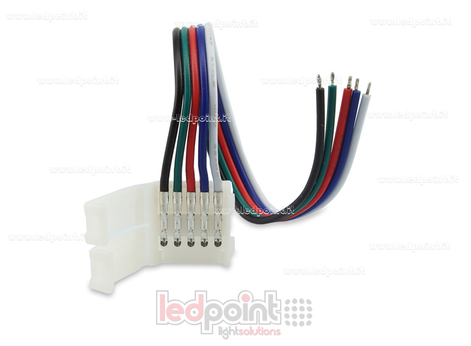 Conector con cable de 14 cm, strip 12mm RGBW C6K-CST-W14