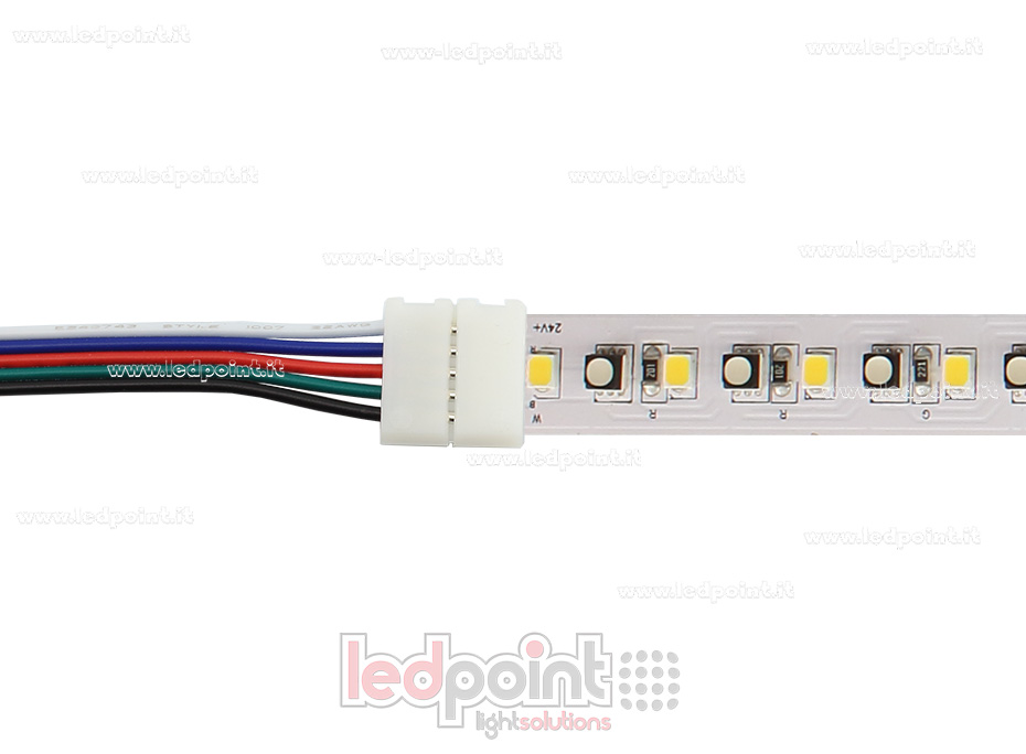 Conector con cable de 14 cm, strip 12mm RGBW C6K-CST-W14