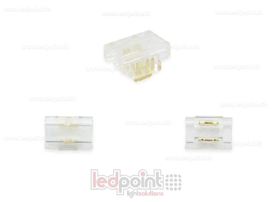 Conector transparente para unión de tira y COB con PCB de 5mm con 2 pines CC052O-AST-ST