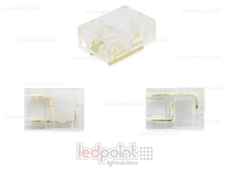 Conector transparente para cables y unión de tiras LED y COB con PCB de 8mm, 12 usos en 1, con 2 pines CC082O-AST-STW-LT