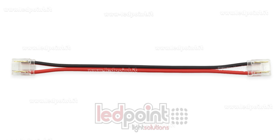 Conector doble con 2 pines y con cable de 10cm para tiras LED y COB de 8mm, versión reducida CC082O-AST-W10-ST Conector doble con 2 pines y con cable de 10cm para tiras LED y COB de 8mm, versión reducida CC082O-AST-W10-ST