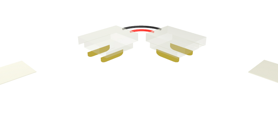 Conector en L para unión de tira y COB con PCB de 5mm con 2 pines CC052O-AST-ST-Lw