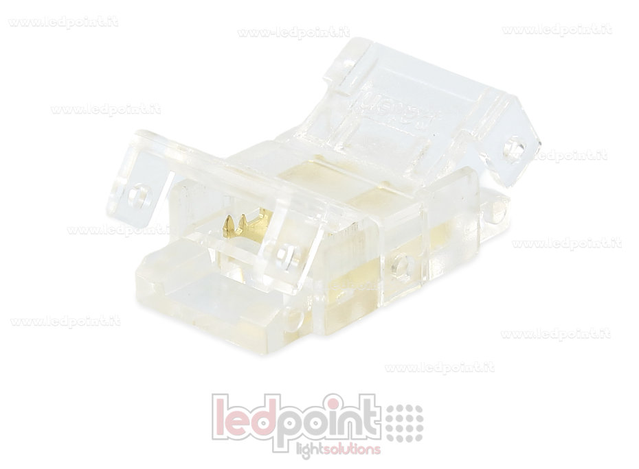 Conector transparente de 2 pines para la unión de tiras COB con PCB de 8mm CC082R-CST-ST
