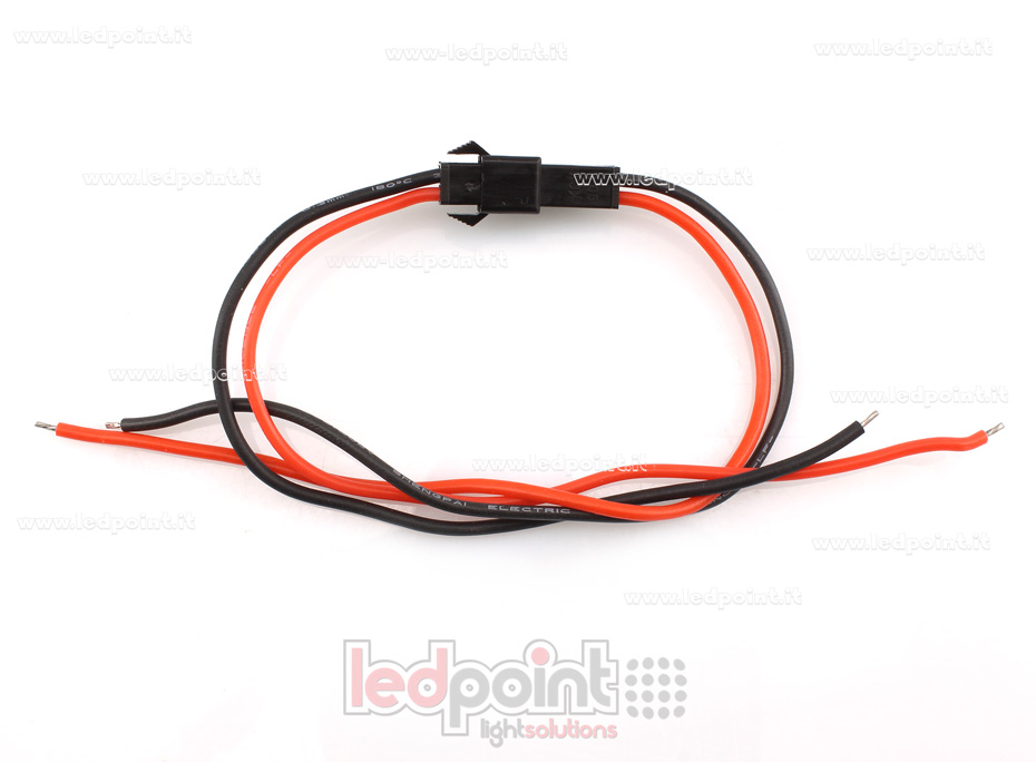 Conector 2 cables para tira de led monocromática 0,5mm cable CM-C2-BK2