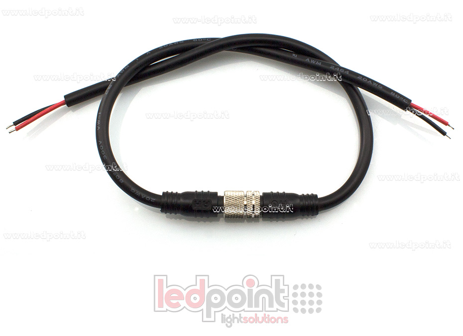 Conector impermeable IP66 para tira monocromática, 2 pins, 22-20 AWG CMW-C2-BK Conector impermeable IP66 para tira monocromática, 2 pins, 22-20 AWG CMW-C2-BK