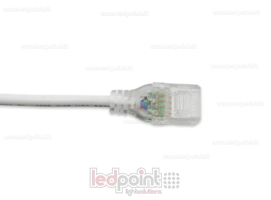 Conector con cable de 20cm para tiras de led RGB 230V CR-230-CST-W15