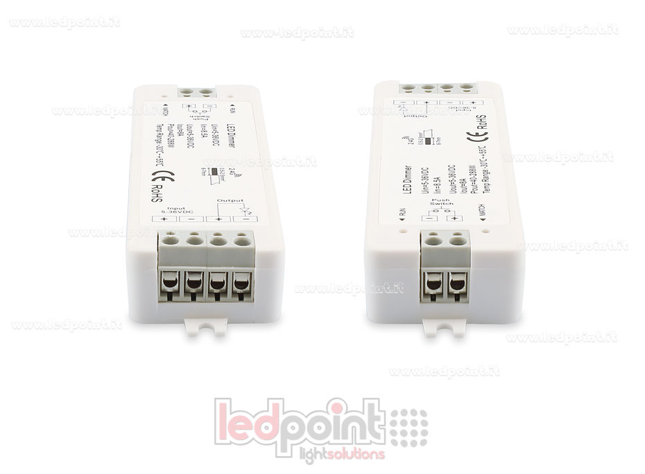 Kit mando + controlador monocromático con interruptor 5/36V, 1ch*8A, RF 2.4G CT-MON-086RP-1378 Kit mando + controlador monocromático con interruptor 5/36V, 1ch*8A, RF 2.4G CT-MON-086RP-1378