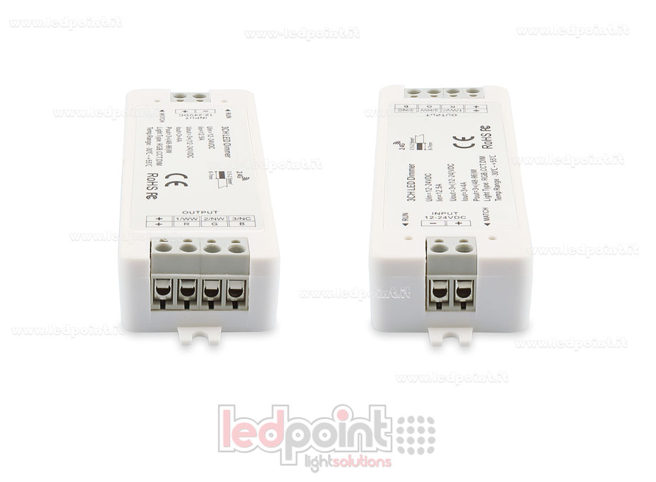 Kit mando + controlador RGB 12/24V, 3ch*4A, RF 2.4G CT-RGB-122R-1178