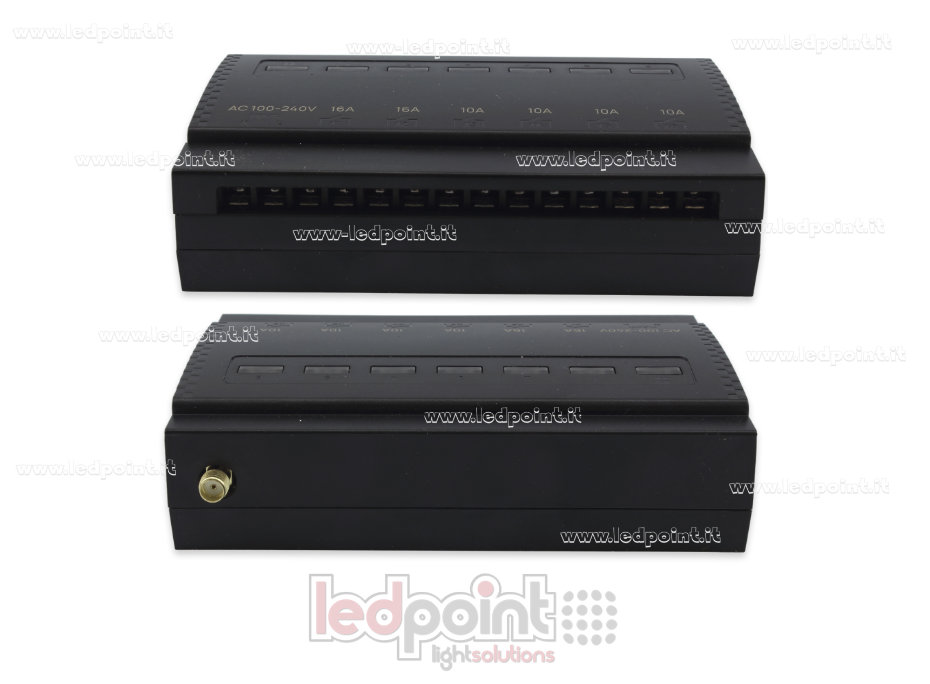 Controlador de 6 canales (2*16 A + 4*10 A) con contacto seco, 4*500 W + 2*1000 W, 220 V, RF 433 MHz EB-ERC101-U Controlador de 6 canales (2*16 A + 4*10 A) con contacto seco, 4*500 W + 2*1000 W, 220 V, RF 433 MHz EB-ERC101-U