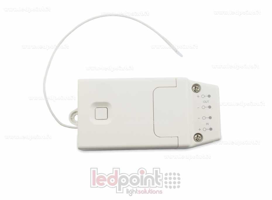 Dimmer monocromático 12/48 V, máx. 9 A, RF 433 MHz EB-ERC1206 Dimmer monocromático 12/48 V, máx. 9 A, RF 433 MHz EB-ERC1206