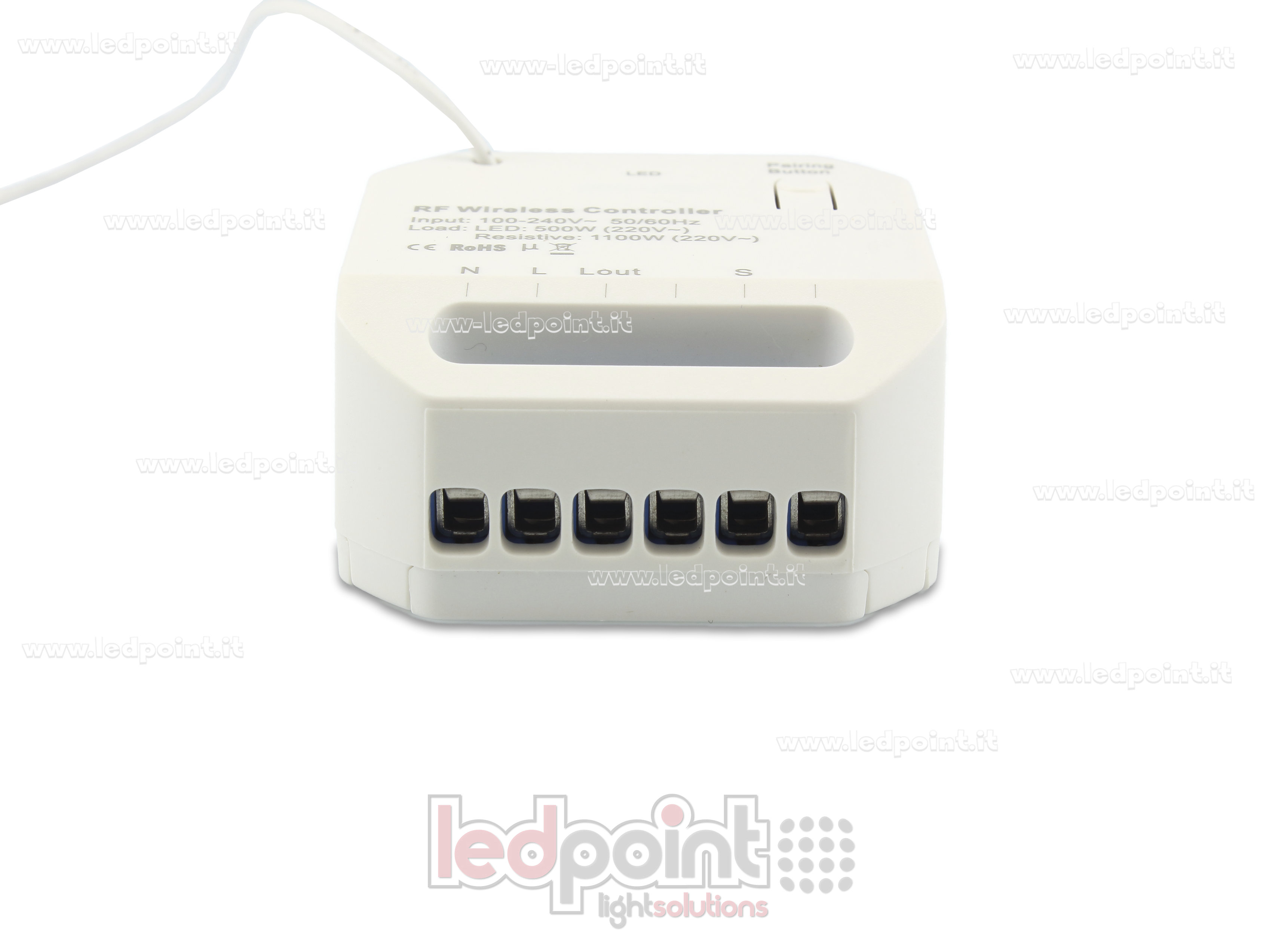 Controlador monocromático 110/240V, 500W RF 433Mhz, no regulable EB-ERC2201 Controlador monocromático 110/240V, 500W RF 433Mhz, no regulable EB-ERC2201