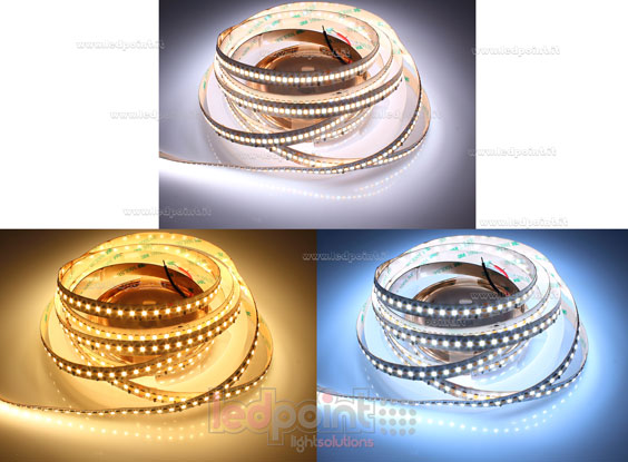 Tira de led 2835 48V IP20 2700-6200K 128+128led/m F52-CCT-256824A-C90 Tira de led 2835 48V IP20 2700-6200K 128+128led/m F52-CCT-256824A-C90