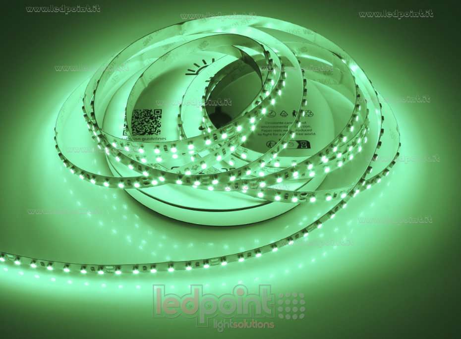 Tira de led 3528 24V IP20 520-525nm 120led/m F52-GRE-120312