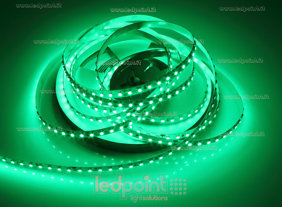 Tira de led 3528 24V IP20 520-525nm 120led/m F52-GRE-120322