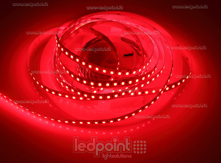 Tira de led 2835 24V IP20 620-625nm 120led/m F52-RED-120812