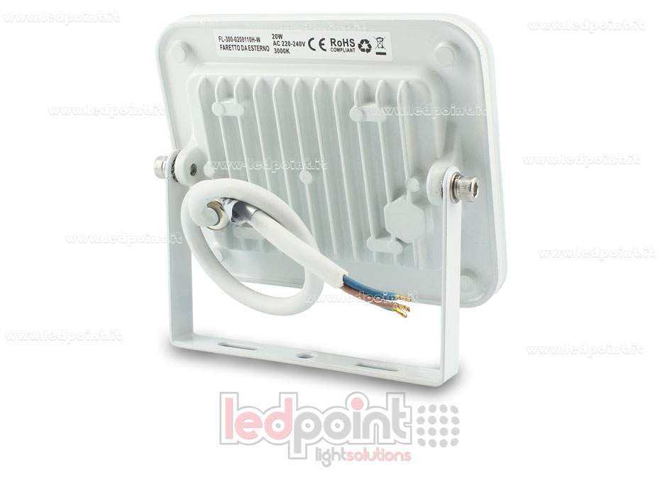 Reflector para esterior 4000K 20W 230V blanco FL-400-0208110H-W