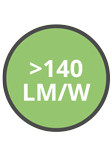 Tiras led con eficiencia luminosa mayor que 140 lm/W