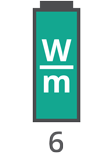 Potencia por metro de la tira LED: 6 W/m