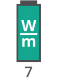 Potencia por metro de la tira LED: 7 W/m