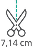 Corte de la tira LED cada 7,14cm