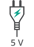 Voltaje de la tira LED: 5V