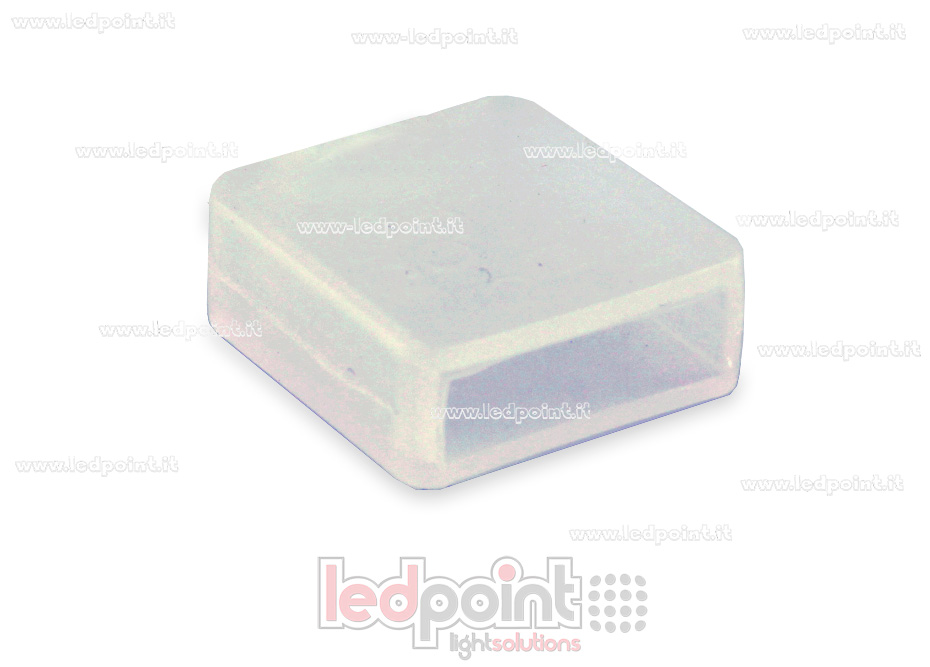 Tapa para perfil en aluminio para tiras de led Lx-ENC-10-W2