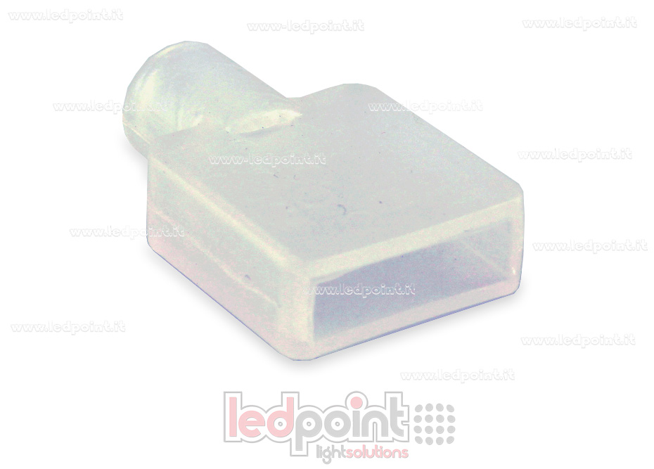 Tapa para perfil en aluminio para tiras de led Lx-ENC-12-W