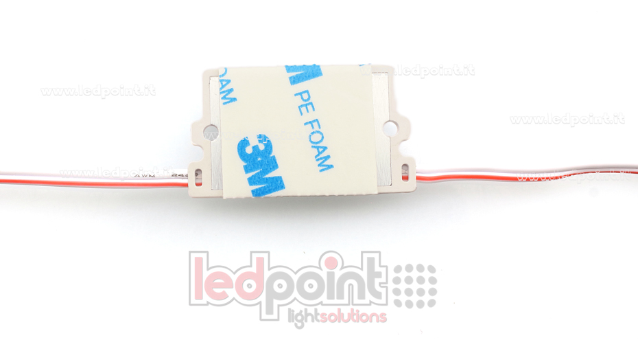 Módulo led 2835, 1,4W 24V, blanco cálido 3000K, IP65 con lente 18°*50° ModD-300-01832/1.4