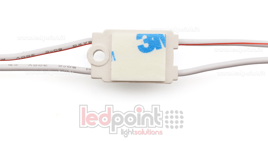 Módulo led 2835, 0,5W 24V, blanco cálido 3000K, IP65 con lente 175° ModD-300-01832