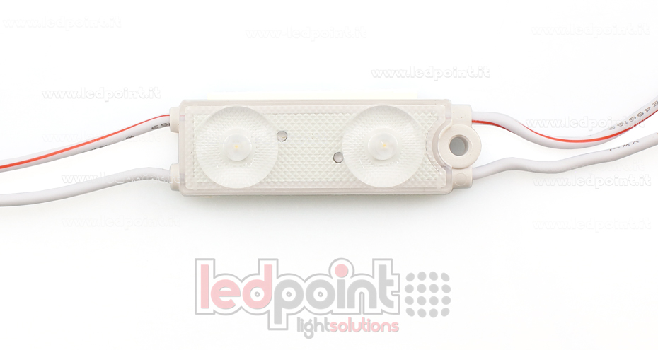 Módulo led 2835, 0,72W 24V  blanco cálido 3000K, IP65 con lente 175° ModD-300-02832