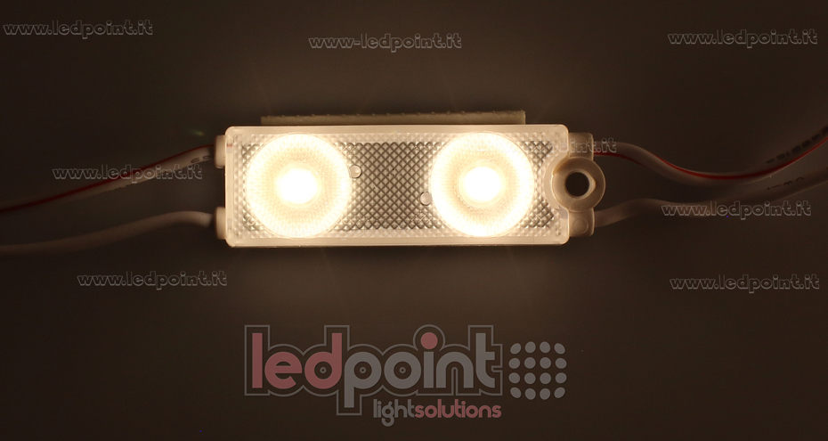 Módulo led 2835, 0,72W 24V  blanco cálido 3000K, IP65 con lente 175° ModD-300-02832