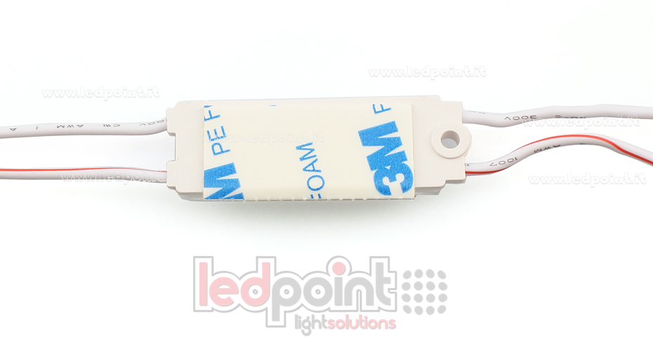 Módulo led 2835, 0,72W 24V  blanco cálido 3000K, IP65 con lente 175° ModD-300-02832