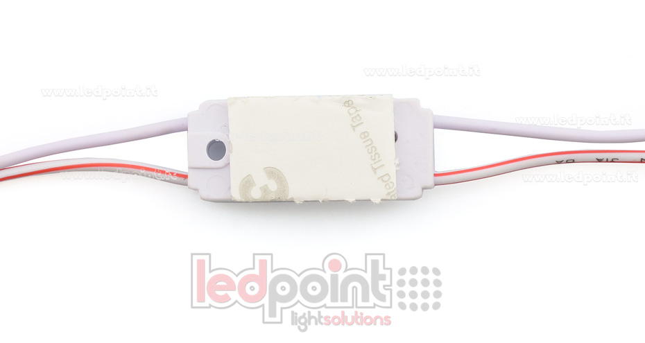 Módulo led 2835, 0,5W 12V, blanco frío 6000-6500K, IP65 con lente 165° ModD-600-01821