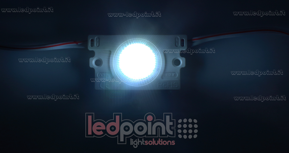 Módulo led 2835, 1,4W 24V, blanco frío 6000-6500K, IP65 con lente 18°*50° ModD-600-01832/1.4