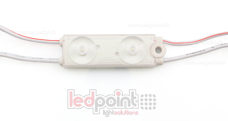 Módulo led 2835, 0,72W 24V  blanco frío 6000-6500K, IP65 con lente 175° ModD-600-02832
