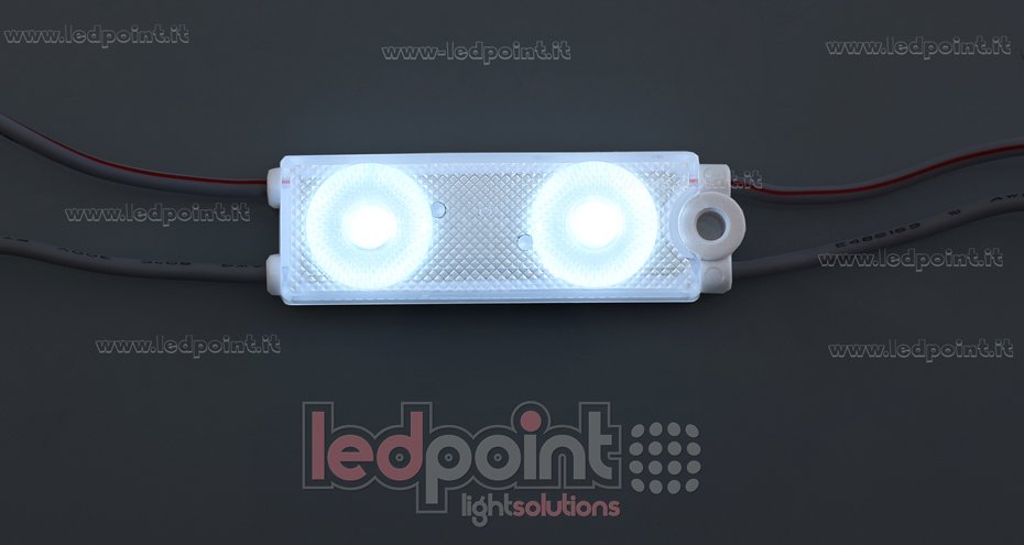 Módulo led 2835, 0,72W 24V  blanco frío 6000-6500K, IP65 con lente 175° ModD-600-02832