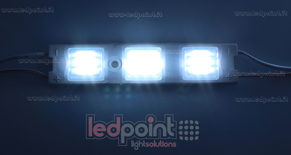Módulo led 3014 Osram, 2,4W 24V blanco frío 6500K, IP65 con lente 15°*85° ModD-600-034O2 Módulo led 3014 Osram, 2,4W 24V blanco frío 6500K, IP65 con lente 15°*85° ModD-600-034O2