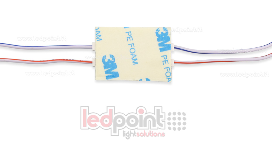 Módulo led 3030, 1,2W 12V, blanco frío 7000-8000K, IP65 con lente 13°*42° ModD-700-01E1/1.2