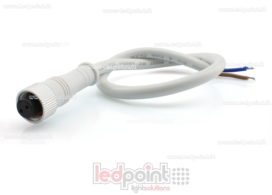 Conector hembra 2pin IP67 0,3m NEO11-CF2-WH