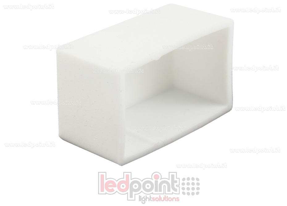 Tapa blanca para Led Neon Flex 11x20mm NEO11E-ENC-N