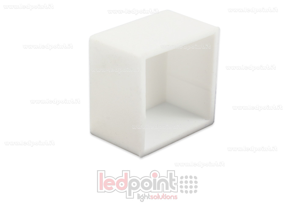 Tapa blanca para Led Neon Flex 16mm NEO16E-ENC-N