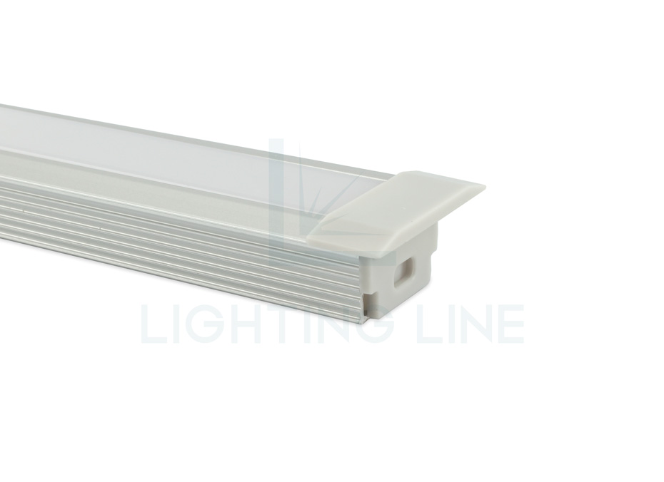 Tapa para perfil en aluminio para tiras de led PRA-RE08-GP-W Tapa para perfil en aluminio para tiras de led PRA-RE08-GP-W