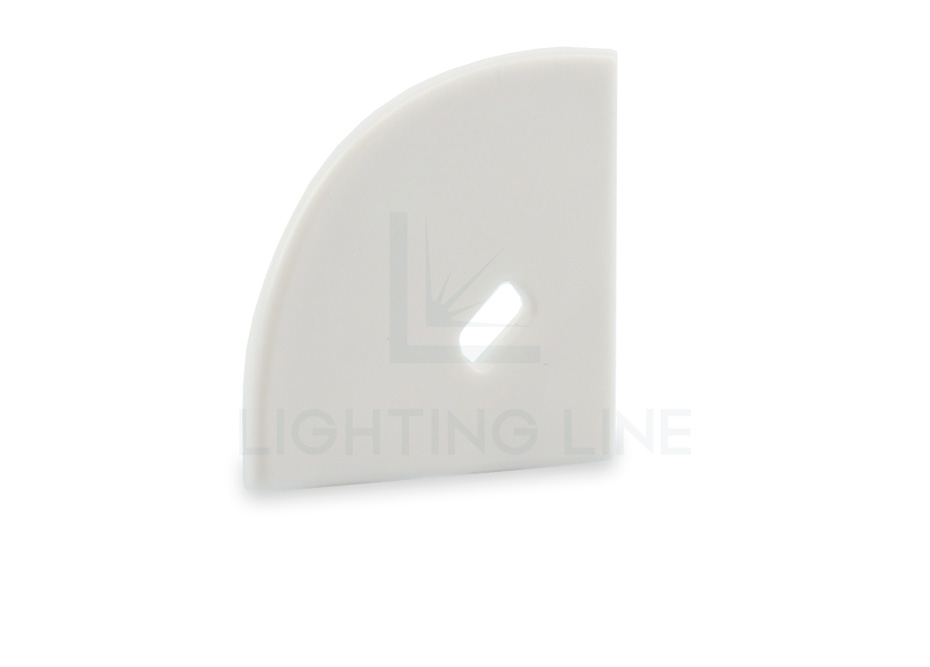 Tapa para perfil en aluminio para tiras de led PRA-AN0405-GP-W