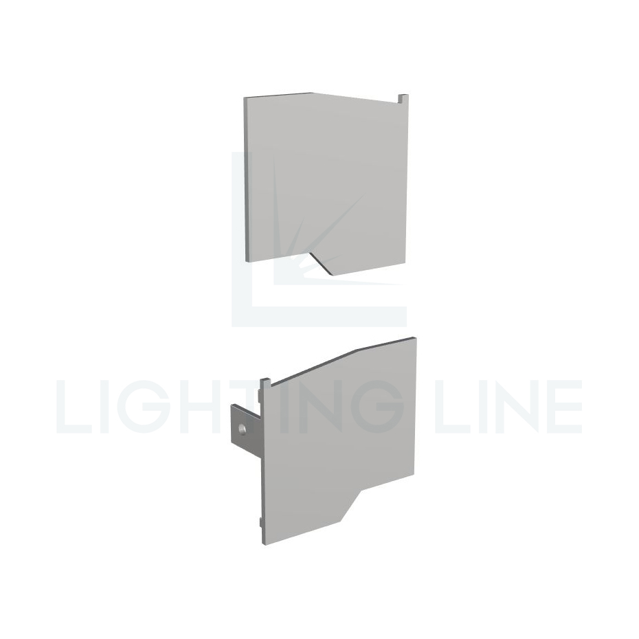 Tapa para perfil en aluminio para tiras de led PRA-CC01-3D-U