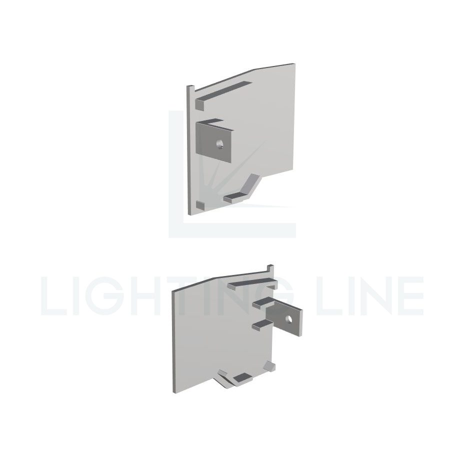 Tapa para perfil en aluminio para tiras de led PRA-CC01-3D-U