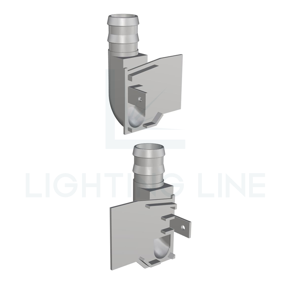 Tapa para perfil en aluminio para tiras de led PRA-CC01-3D-W25