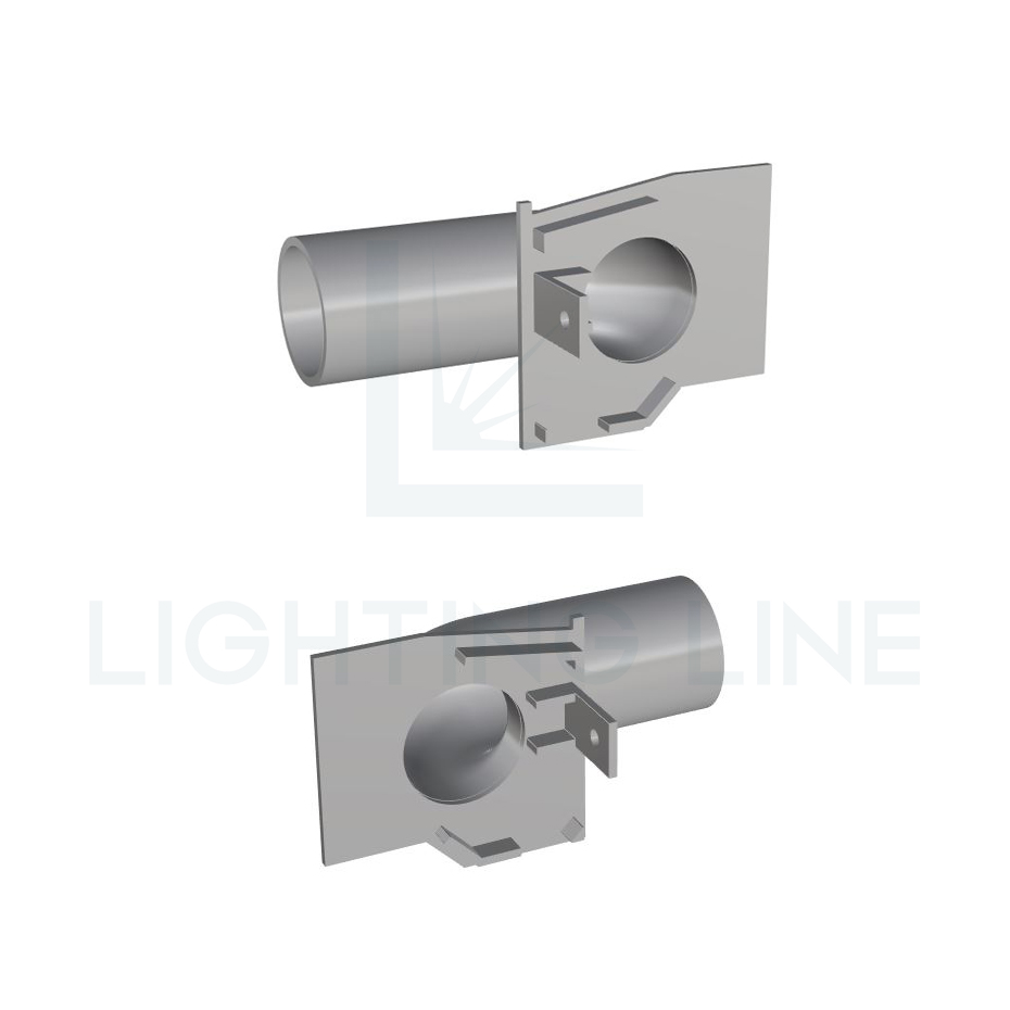 Tapa para perfil en aluminio para tiras de led PRA-CC01-3D-W32