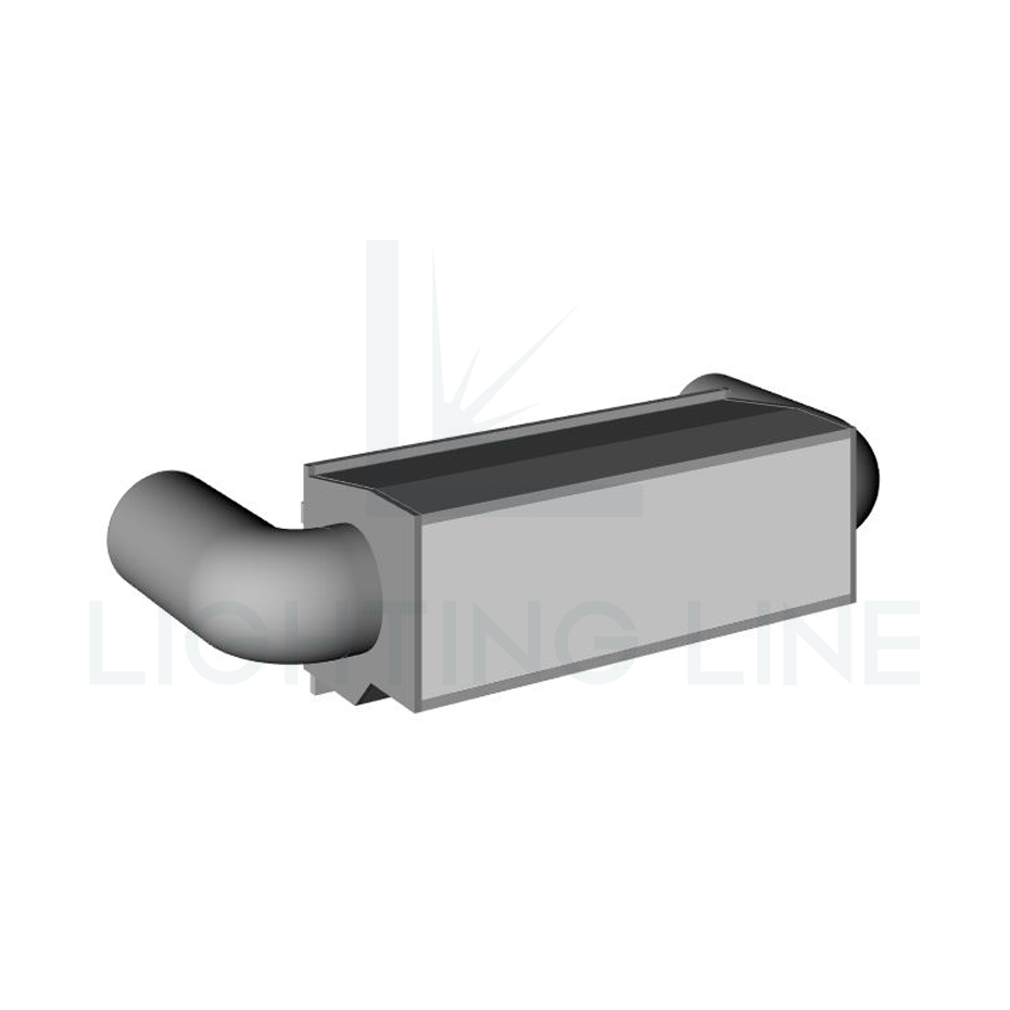 Tapa para perfil en aluminio para tiras de led PRA-CC01-3D-W32