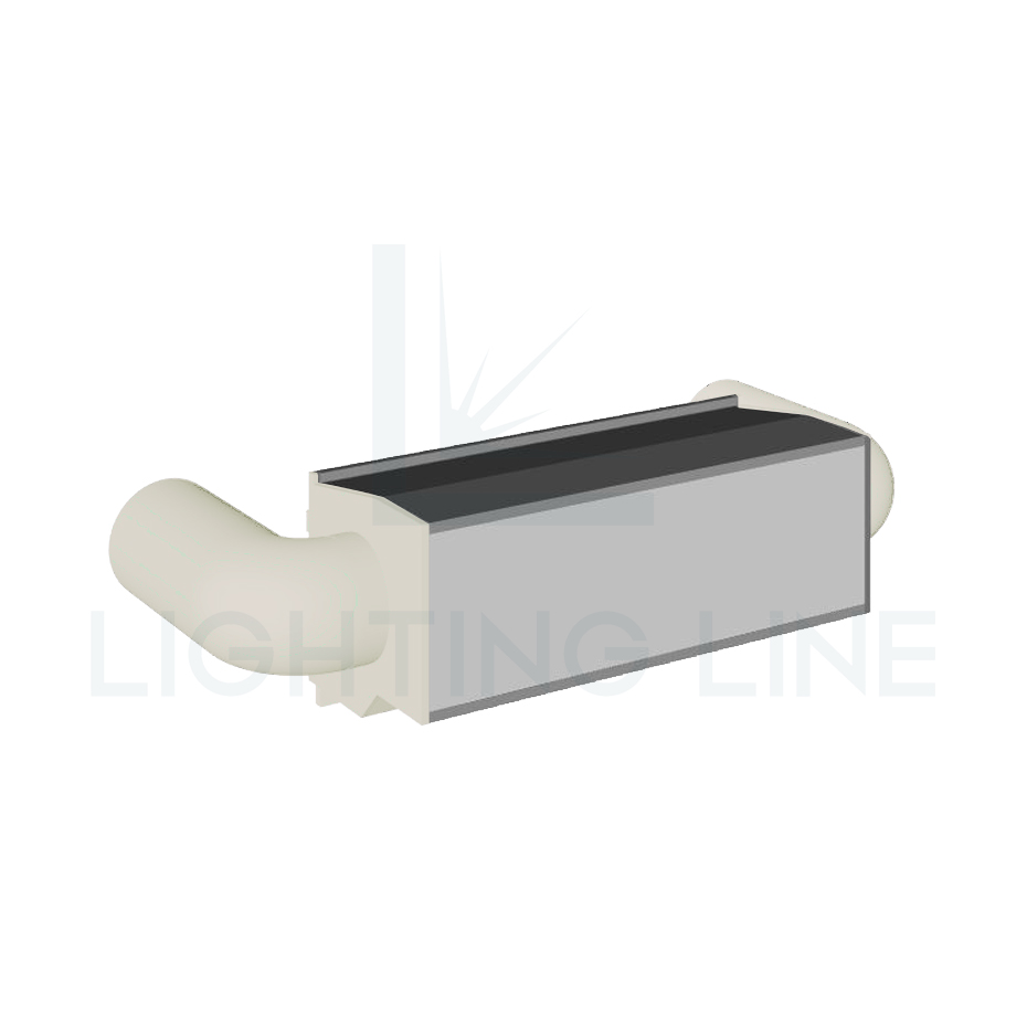Tapa para perfil en aluminio para tiras de led PRA-CC01S-WP-W32