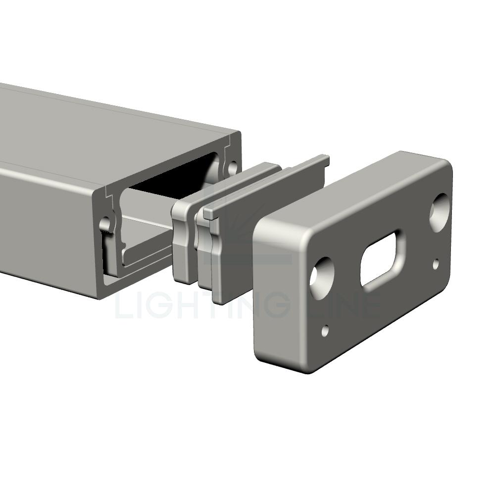Tapa para perfil en aluminio para tiras de led PRA-D12W-WS-U